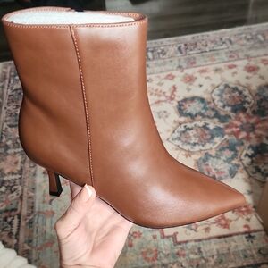Genshuo Chic Tan Heeled Boots